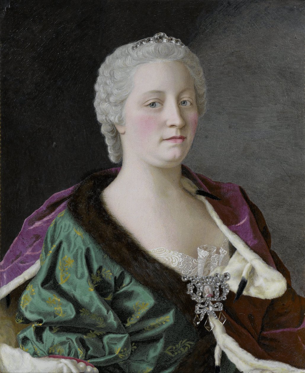 Maria Theresa, erkehertuginne av Østerrike, dronning av Ungarn og Böhmen, og den hellige romerske keiserinne Maria Theresia av Østerrike (1717-80), erkehertuginne av Østerrike, dronning av Ungarn og Böhmen, og romersk-tysk keiserinne av Jean Étienne Liotard