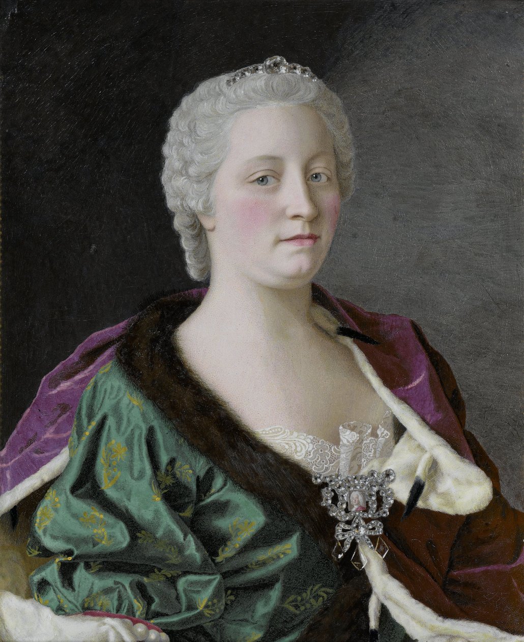 Maria Theresa keiserinne av Østerrike, dronning av Ungarn og Böhmen av Jean Étienne Liotard