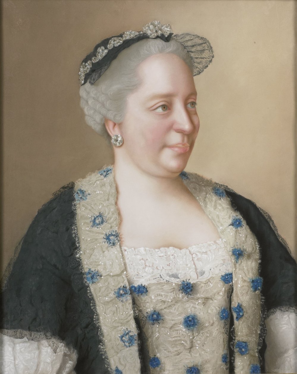 Maria Theresa av Østerrike (1717–80), erkehertuginne av Østerrike, dronning av Ungarn og Böhmen, romersk-tysk keiserinne av Jean Étienne Liotard