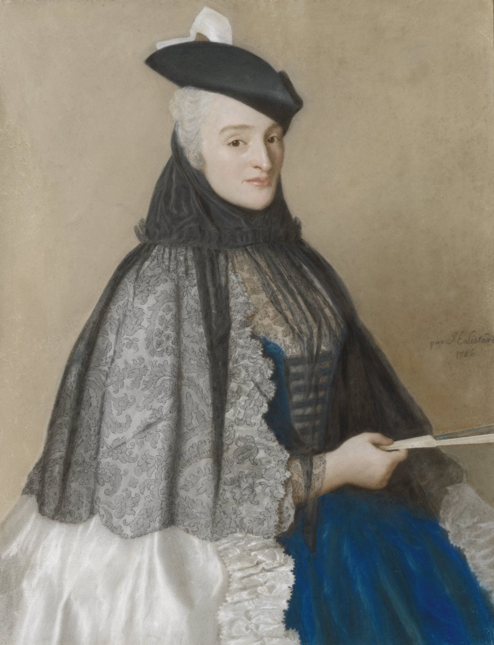 Portrett av Catherine Bégon Portrett av Catherine Bégon, kona til Joseph Bouër av Jean Étienne Liotard
