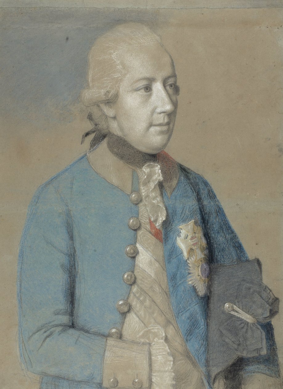 Portrett av Josef II av Østerrike (1741-90), romersk-tysk keiser og senere konge av Ungarn og Böhmen av Jean Étienne Liotard