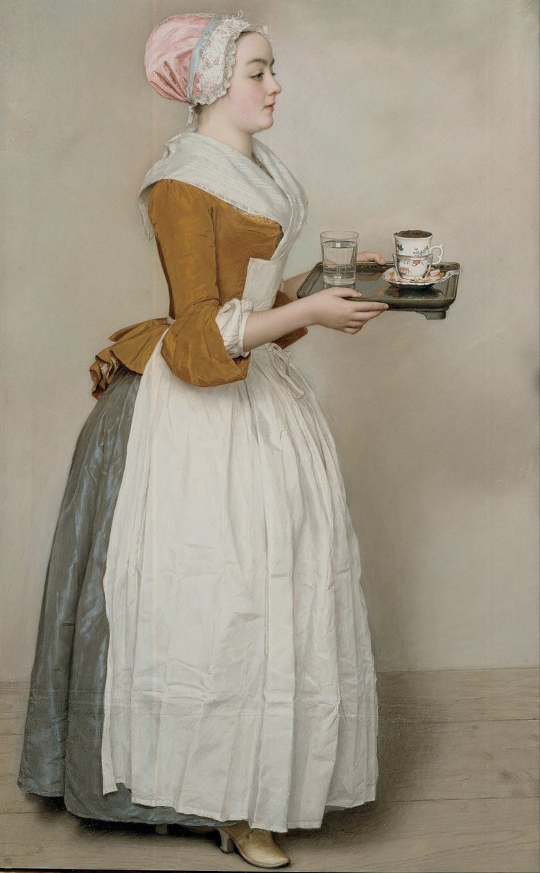 Sjokoladejenta La Belle Chocolatière de Vienne, ca. 1745 av Jean Étienne Liotard