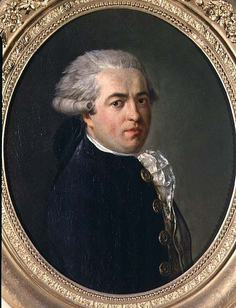 Portrett av en herre i svart frakk av Jean F. G. (circle of) Colson