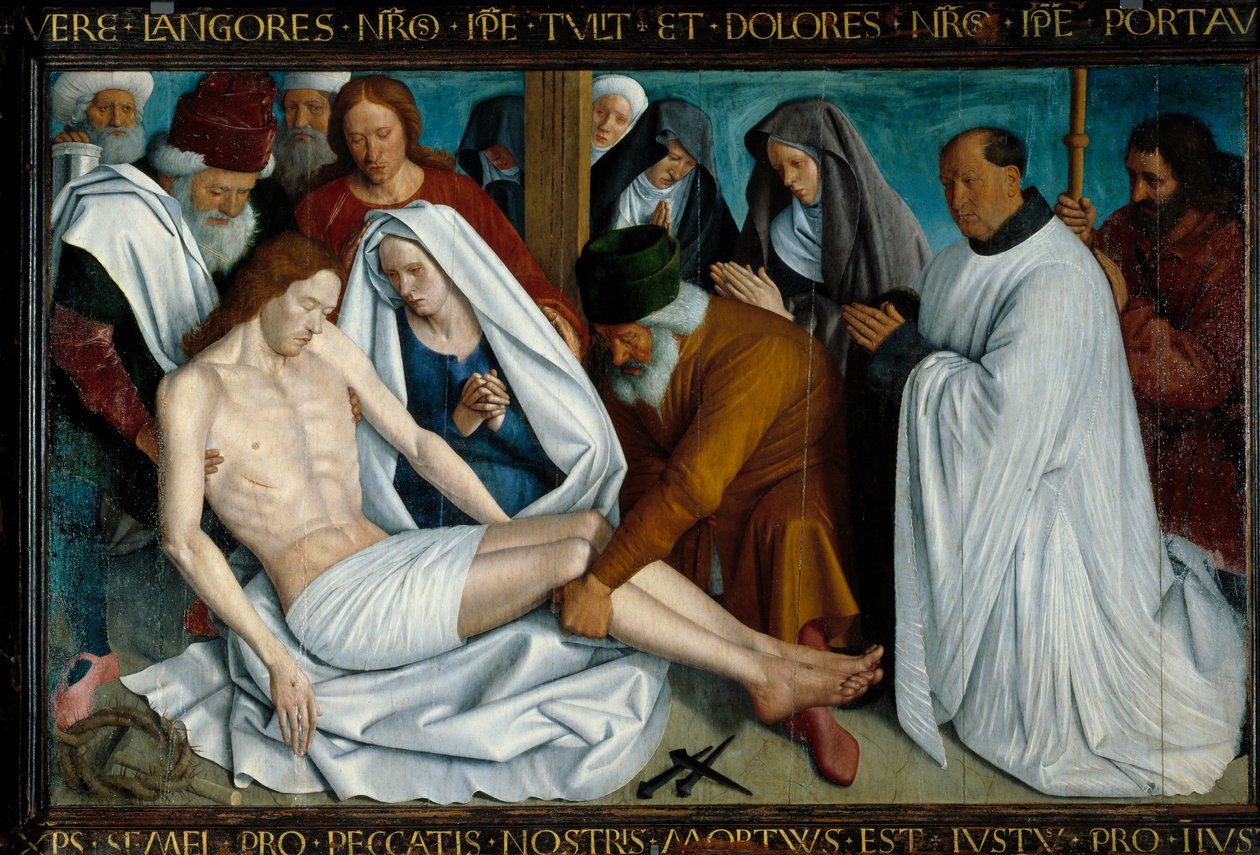 Pieta of Nouans les Fontaines-maleriet av Jean Fouquet (1421-1481) av Jean Fouquet