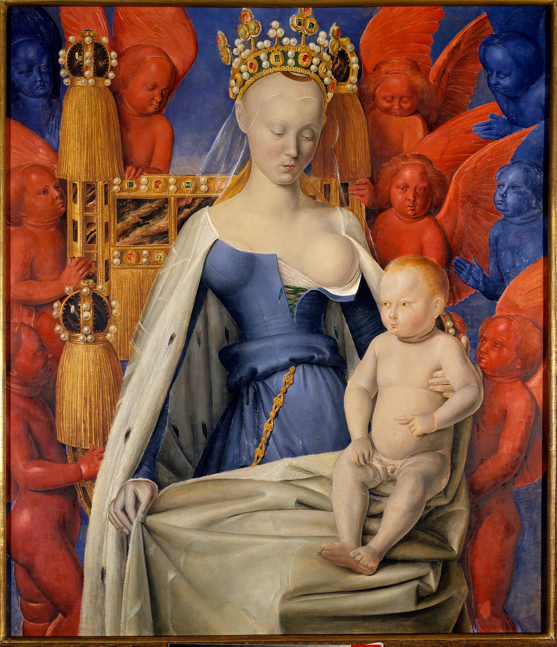 Madonna omgitt av serafer og kjeruber av Jean Fouquet