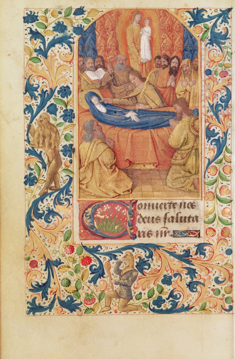 Ms Latin 13305 fol.88v The Death of the Virgin, fra 