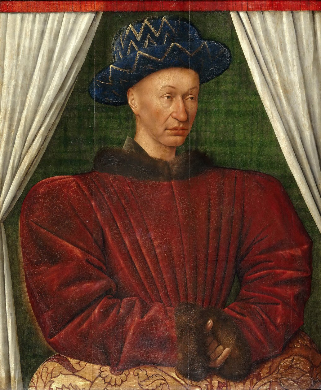 Portrett av kong Charles VII av Frankrike, 1445-1450 av Jean Fouquet
