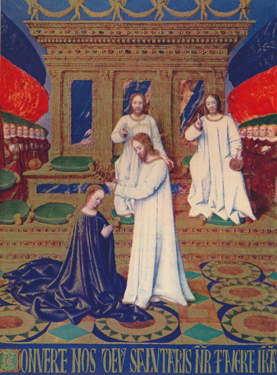 The Virgins Coronation, c1455, 1939 av Jean Fouquet