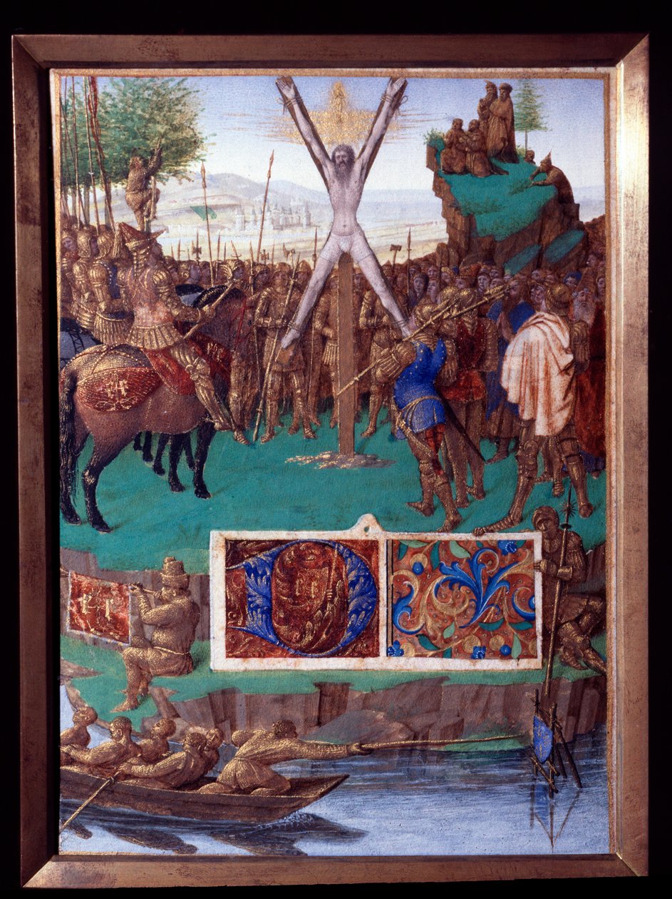Martyren til Saint Andre korsfester miniatyr hentet fra "The Book of Hours of Stephen Chevalier" av Jean Fouquet (1420-1477/1481) av Jean Fouquet