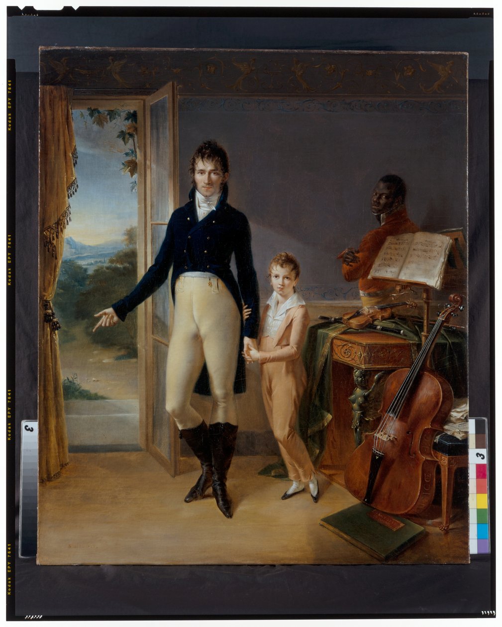 Portrett av Frédéric Donnadieu og hans sønn Frédéric av Jean Francois Bosio