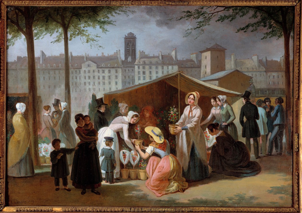 Blomstervandringen. Maleri av Jean Francois Demay (1798 - 1850) av Jean Francois Demay