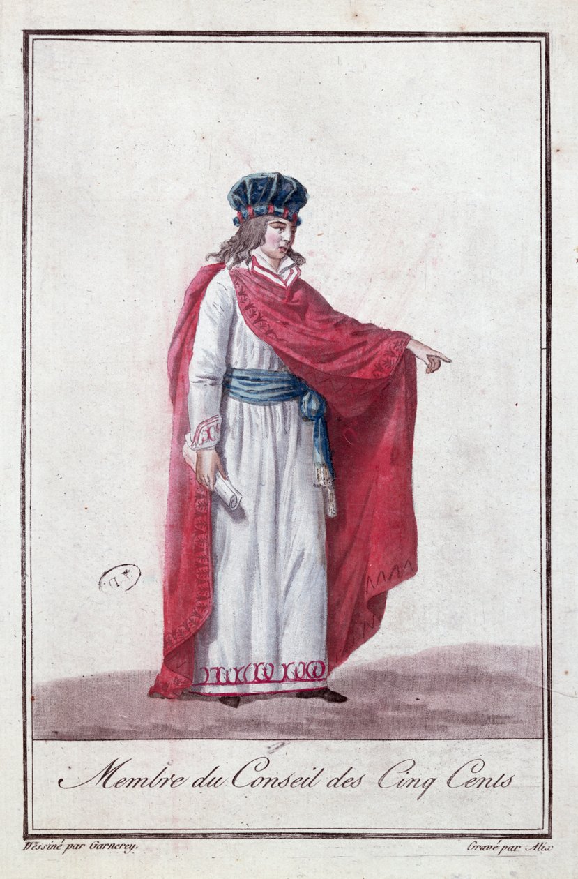 Medlem av rådet for de fem hundre under Directoire-perioden, 1795-99 av Jean Francois Garneray