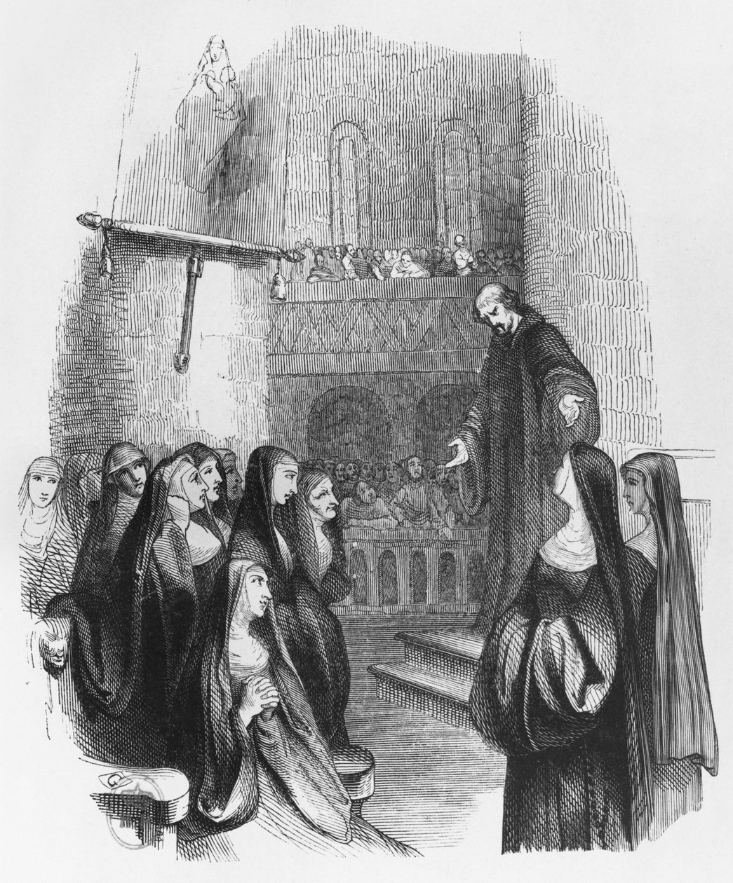 Abelard forkynner ved Paraclete, illustrasjon fra 