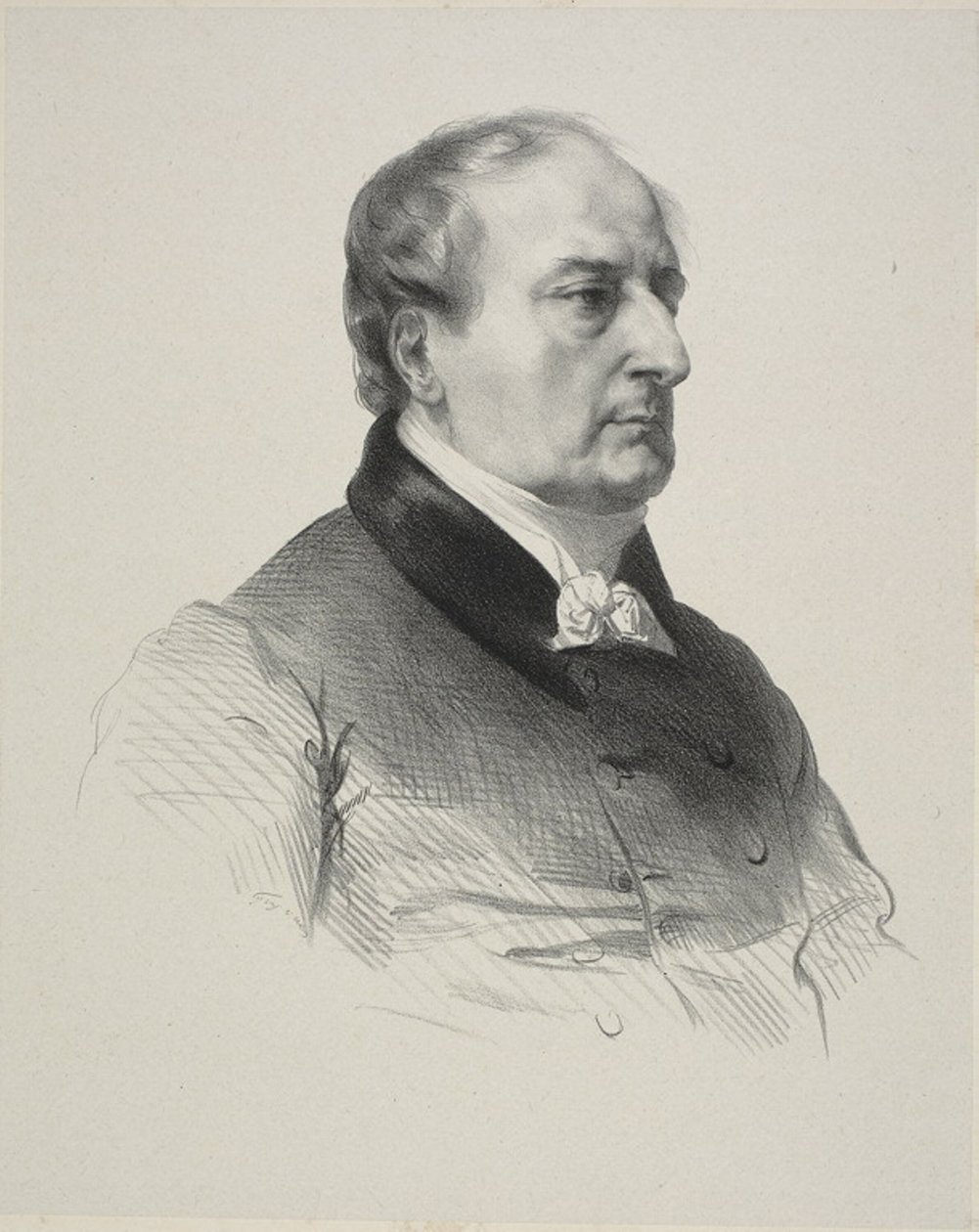 Portrett av maleren baron François Gérard av Jean Francois Gigoux