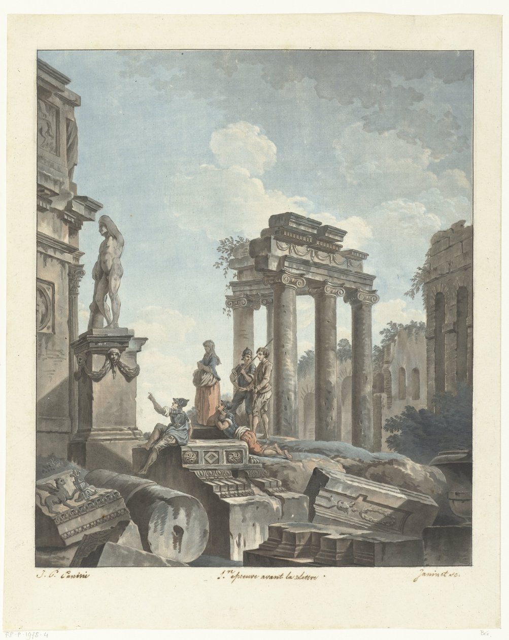 Gamle ruiner av Jean Francois Janinet