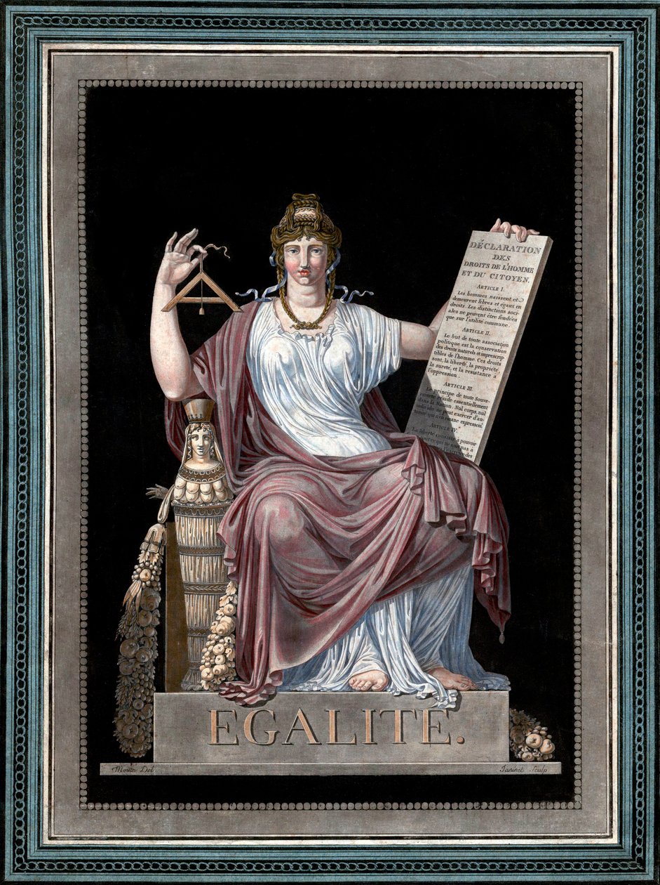 Likhet - gravering av Jean Francois (Jean-Francois) Janinet (1752-1814) - Allegorie de l