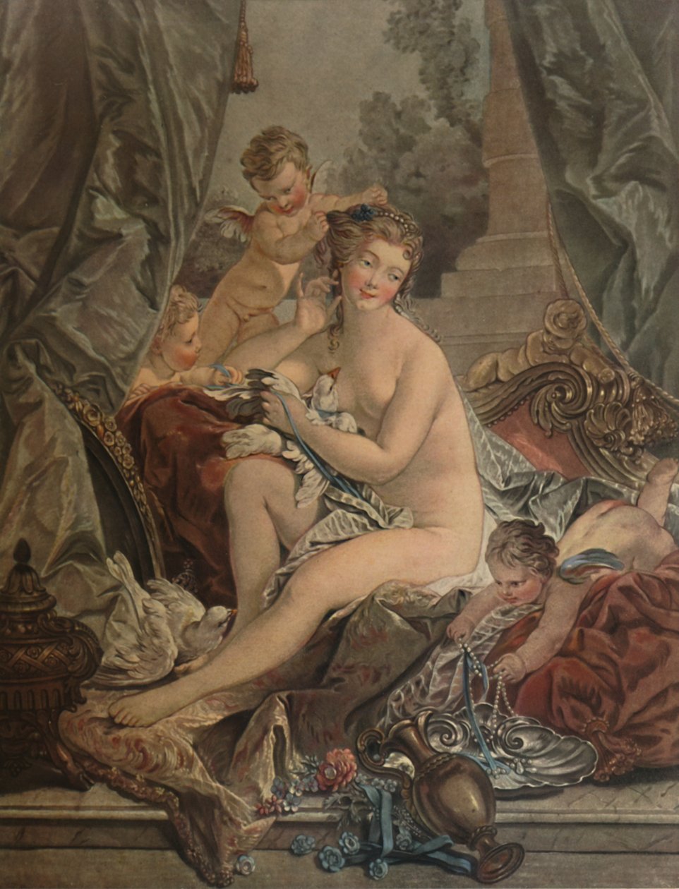 The Toilet Of Venus, Venus Bathing, 1783, 1913 av Jean Francois Janinet