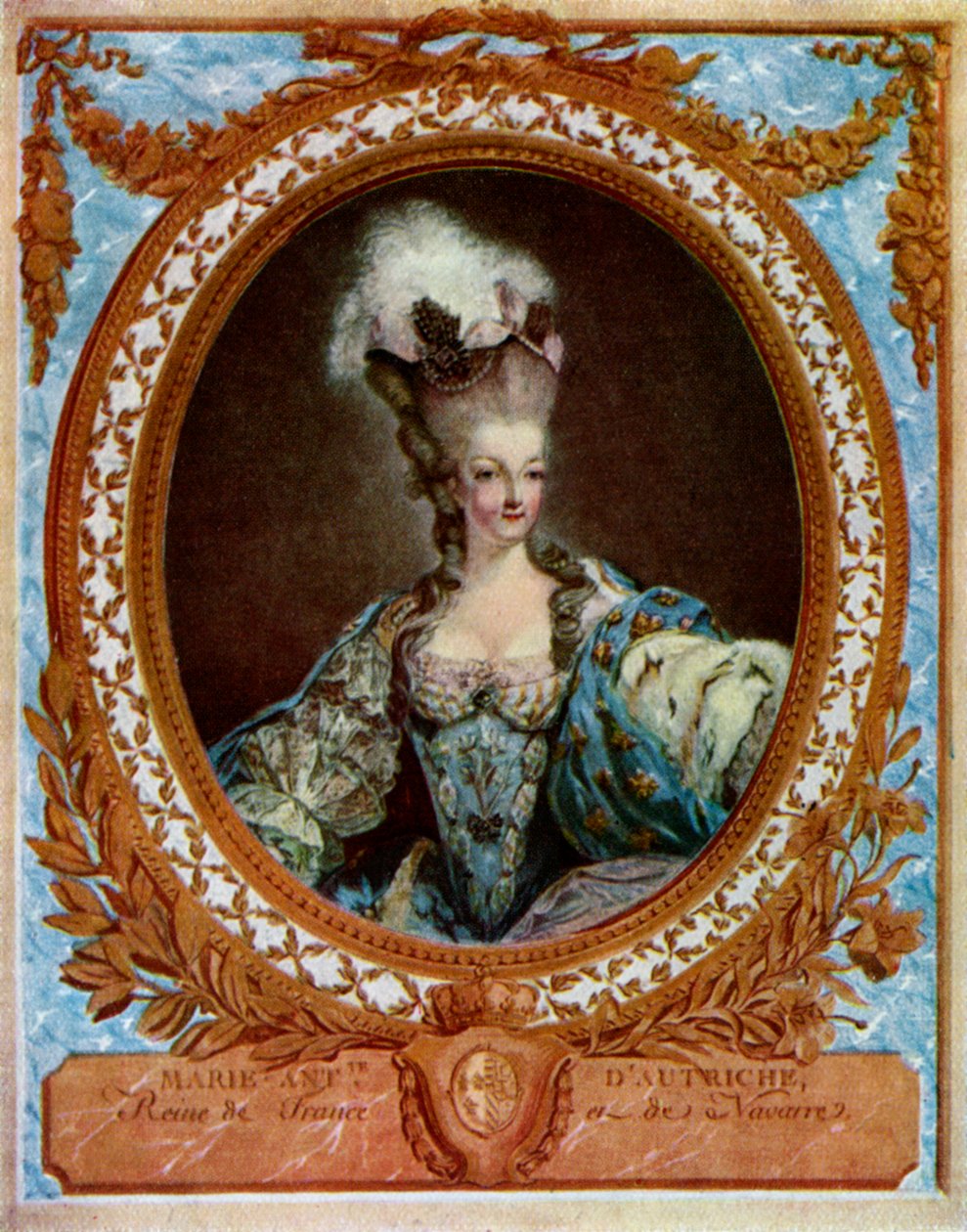 Marie Antoinette 1755-1793, dronninggemal av kong Louis XVI av Frankrike, 1777 1931. av Jean Francois Janinet