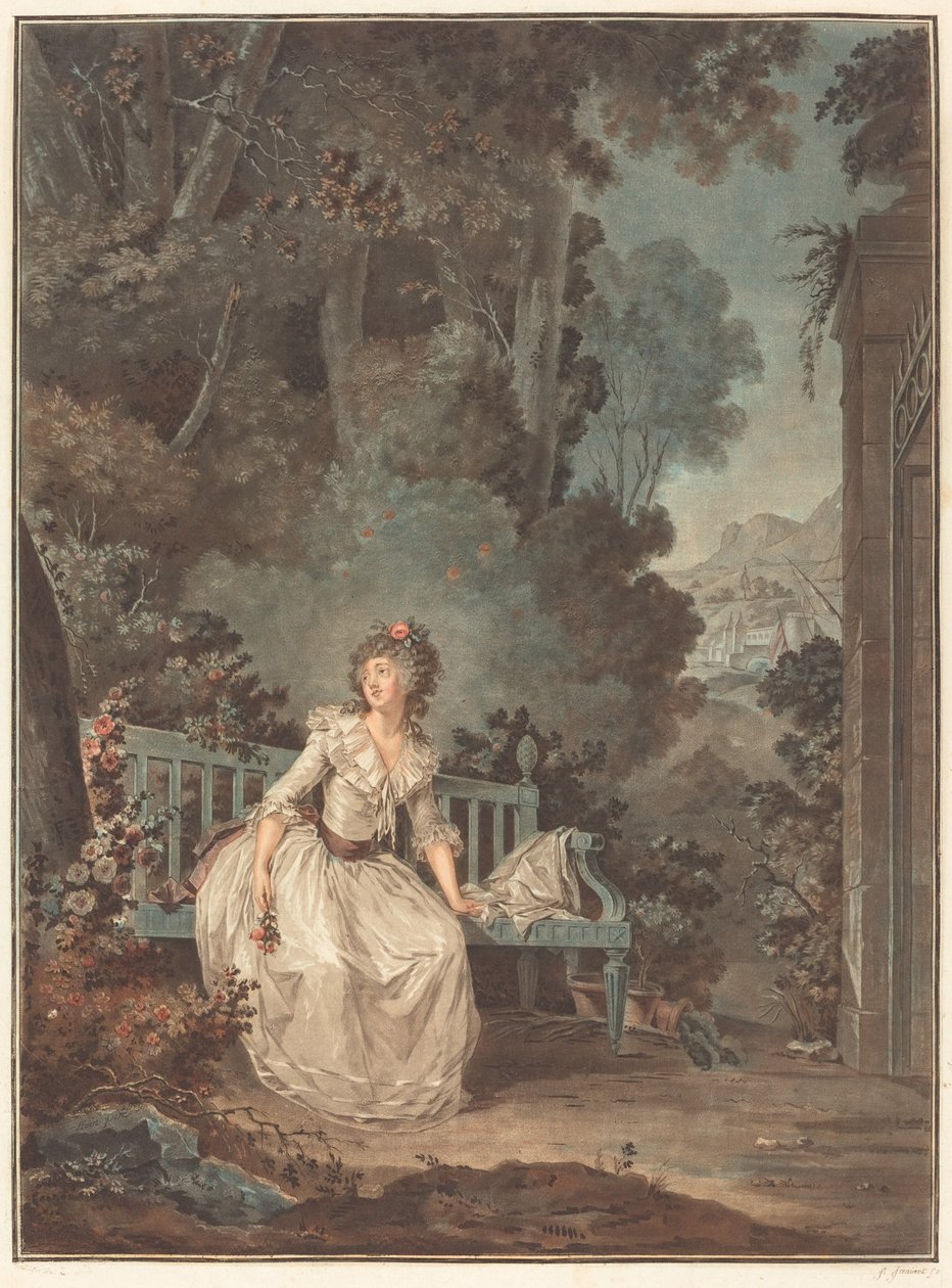 Nina, ou La Folle par amour Nina, eller kvinnen gal av kjærlighet, 1787. av Jean Francois Janinet