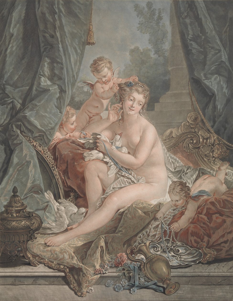 The Toilet of Venus, 1783. av Jean Francois Janinet