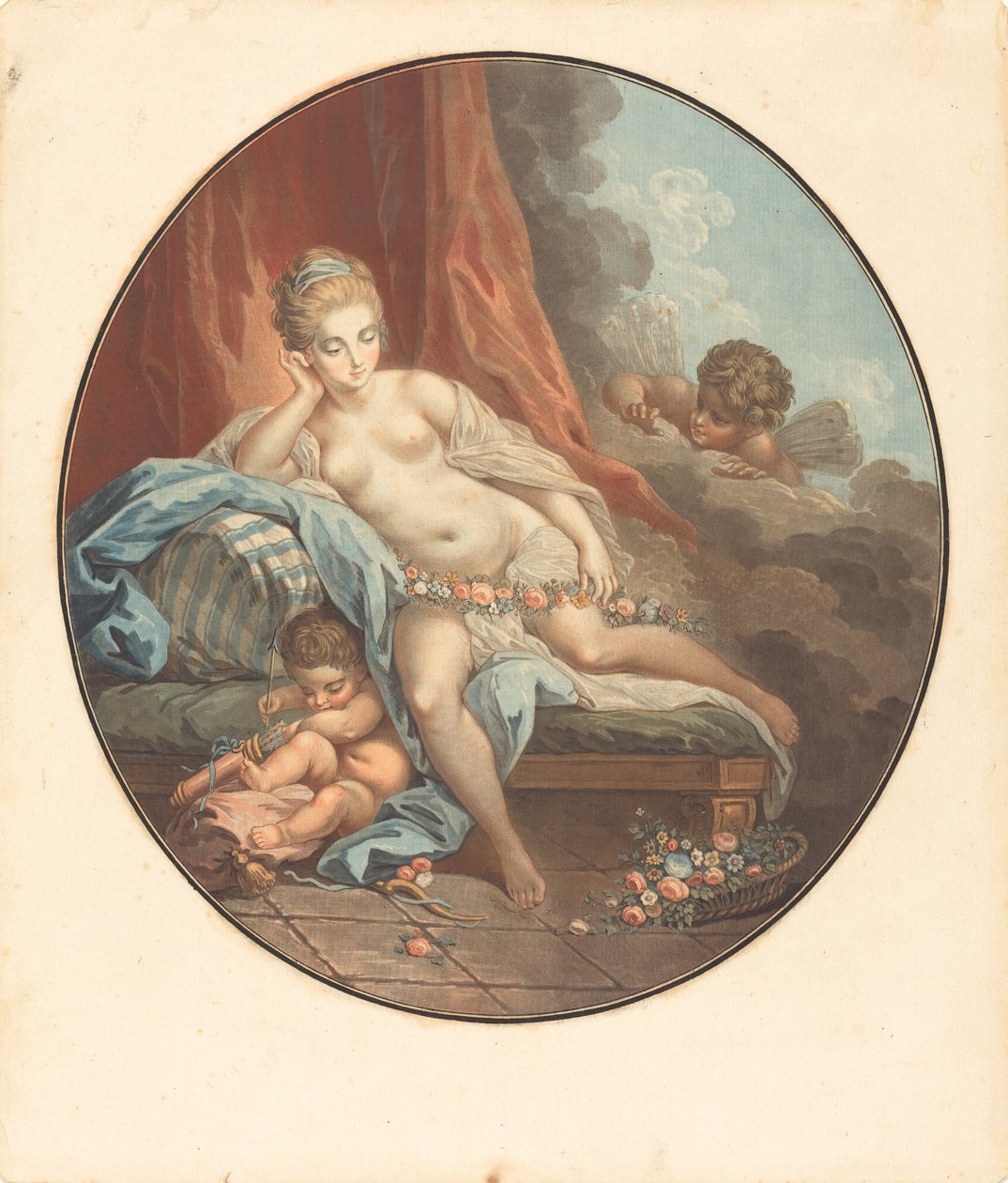 Venus i refleksjon. av Jean Francois Janinet