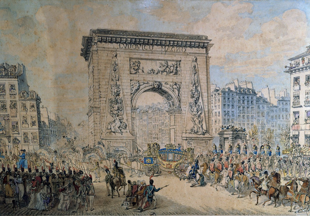Innføring av Pius VII (pave Luigi Barnabas Chiaramonti under navnet Pius VII eller Pius VII). av Jean Francois Leleu