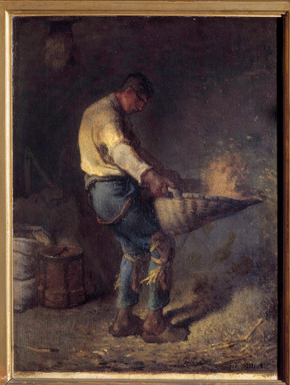 Et Vanneur-maleri av Jean Francois Millet (1814-1875) Søn fra 1800-tallet. 0,38x0,29 m av Jean Francois Millet