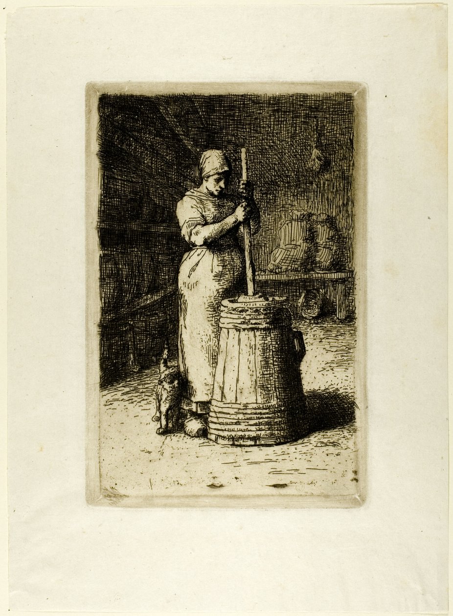 En kvinne som kjerrer av Jean Francois Millet