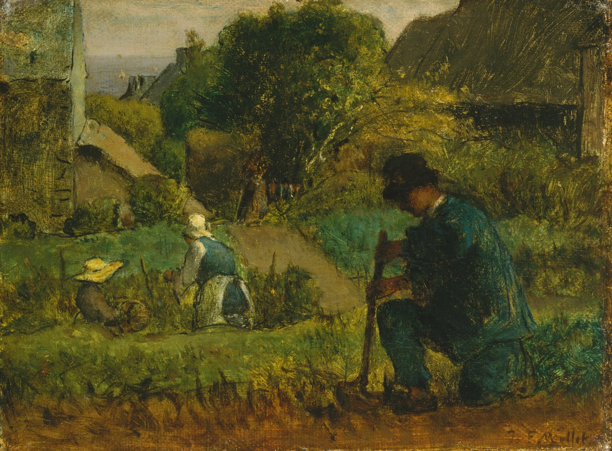 Hagescene, 1854 av Jean Francois Millet