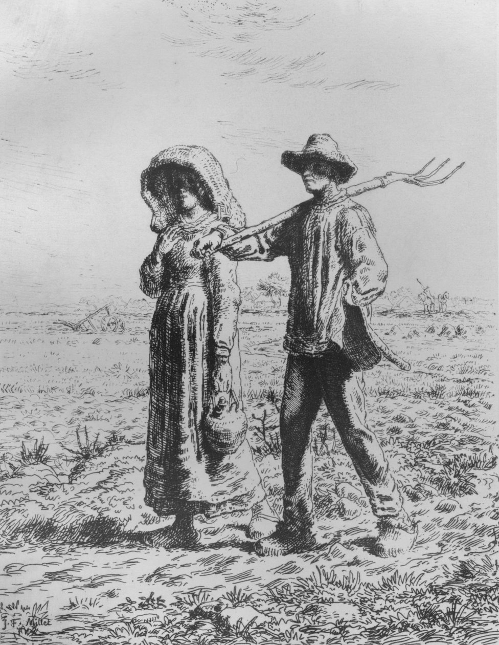 Avreise på jobb, 1863 av Jean Francois Millet