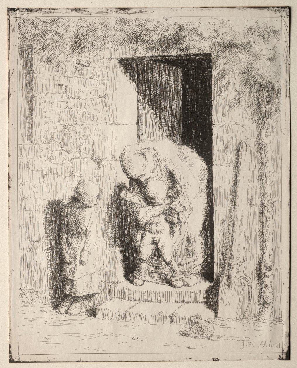 Mors forholdsregler av Jean Francois Millet