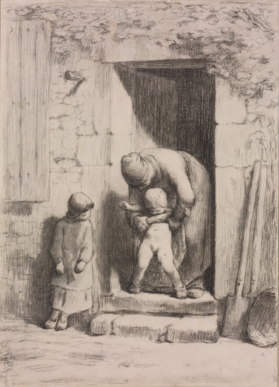 Mors søknad av Jean Francois Millet
