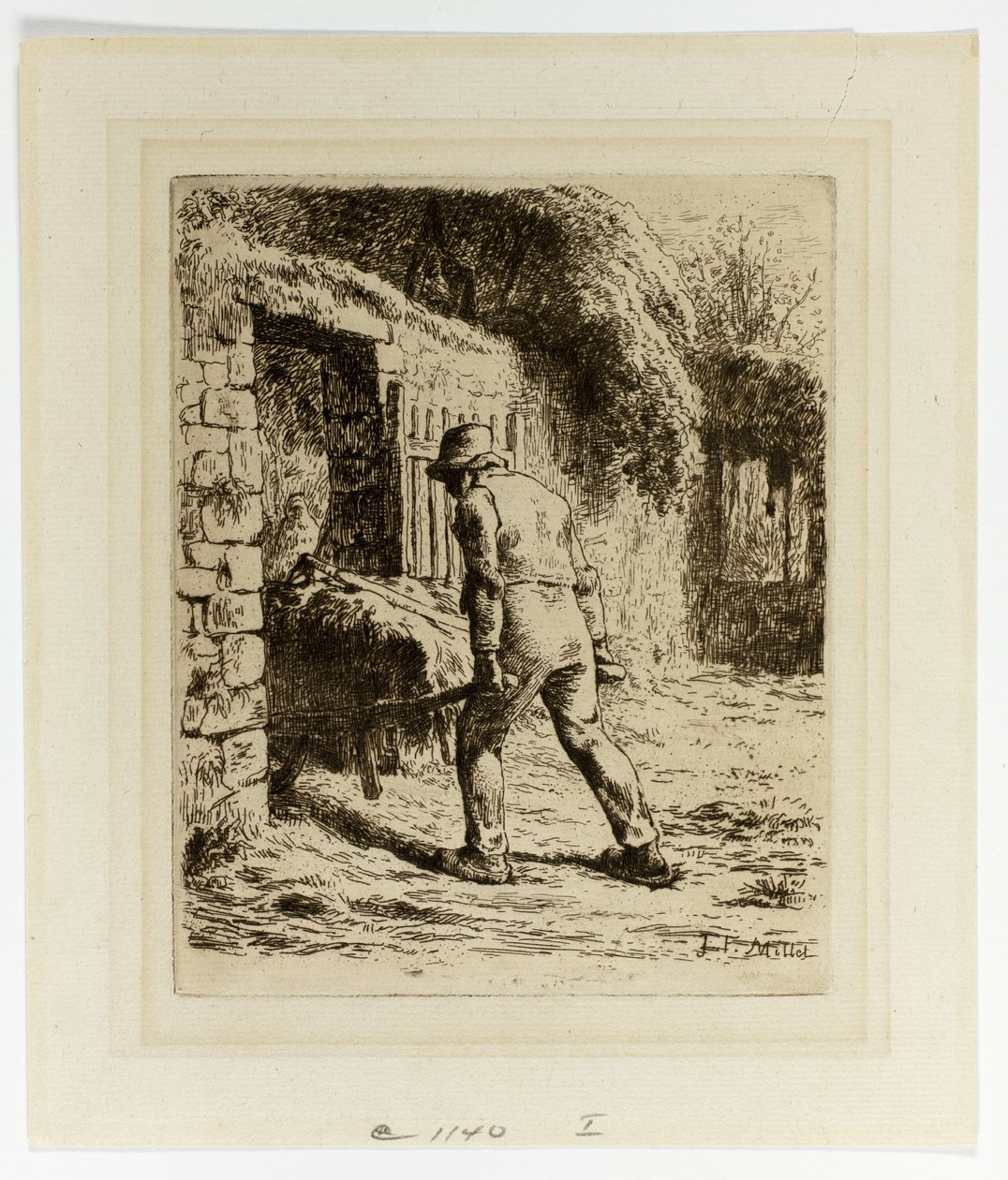 Bonde med trillebår av Jean Francois Millet