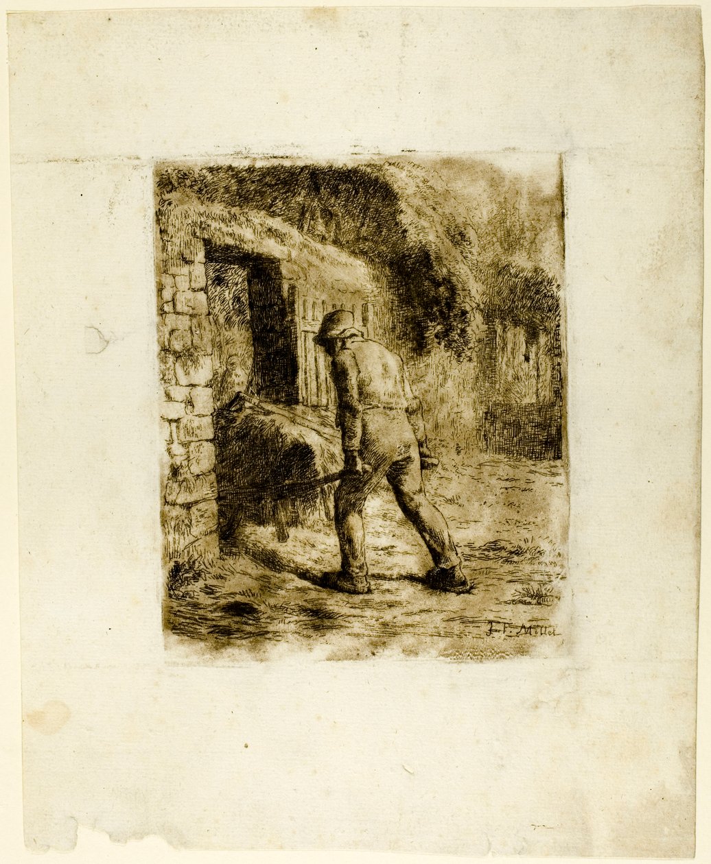 Bonde med trillebår av Jean Francois Millet