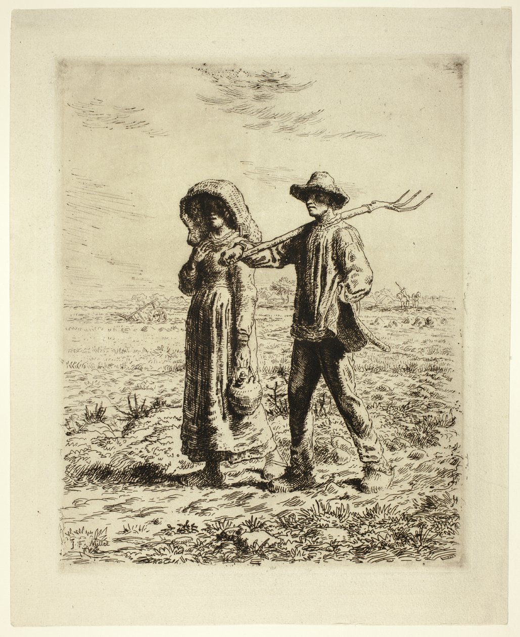 Bønder går på jobb av Jean Francois Millet