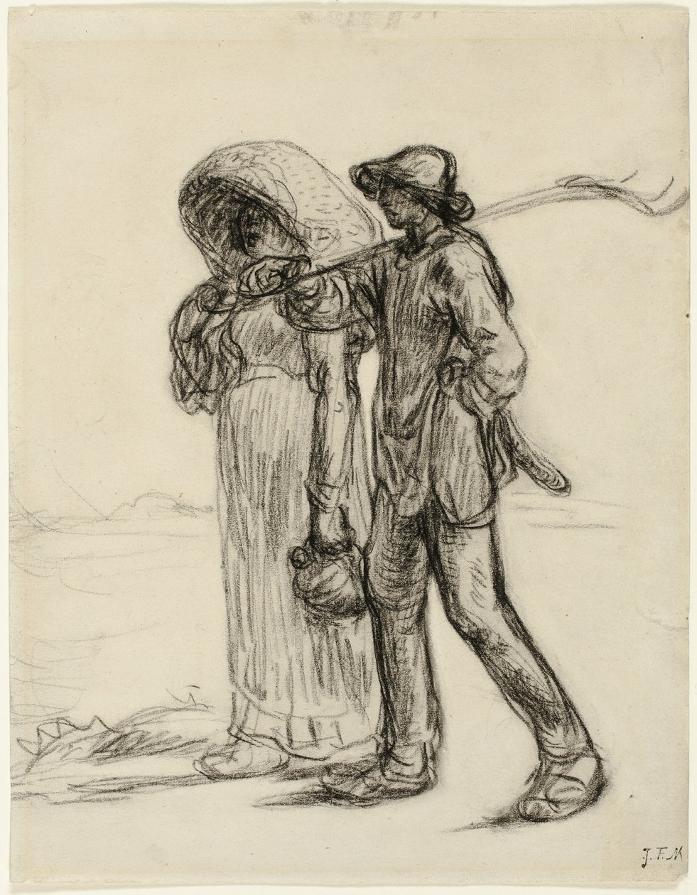 Bønder går på jobb av Jean Francois Millet