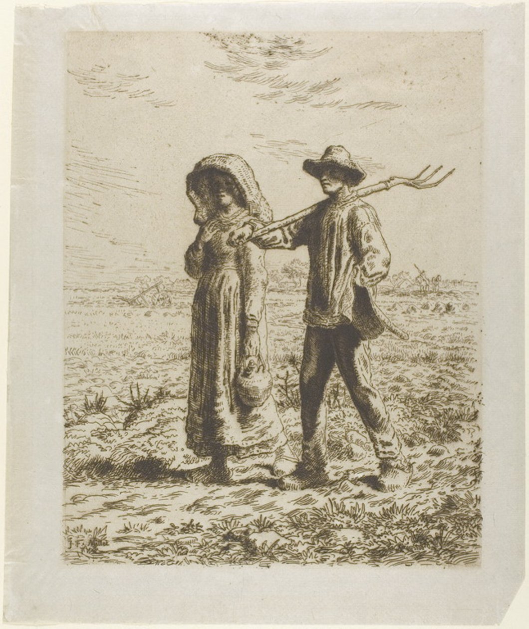 Bønder går på jobb av Jean Francois Millet