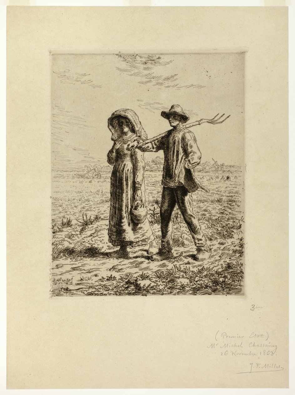 Bønder går på jobb av Jean Francois Millet