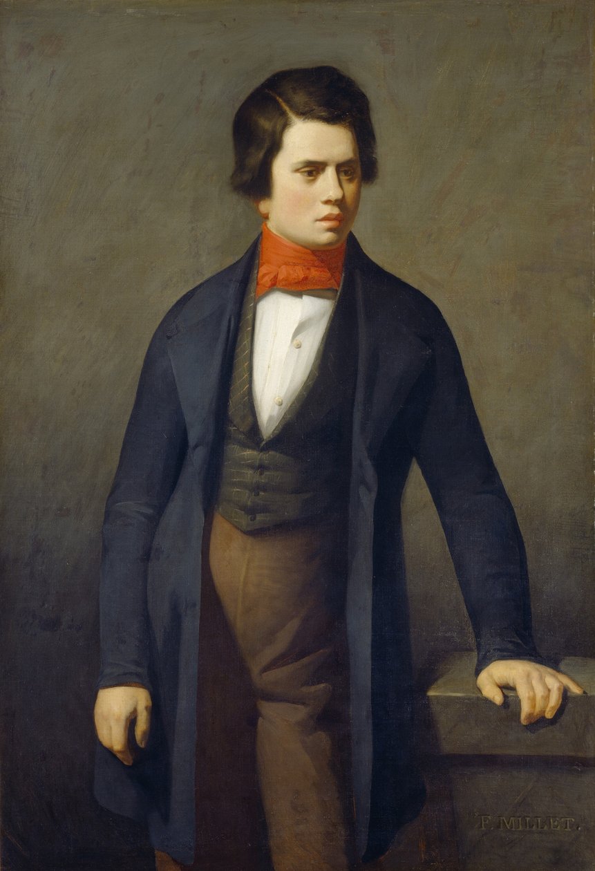 Portrett av Leconte de Lisle 1818-1894 av Jean Francois Millet
