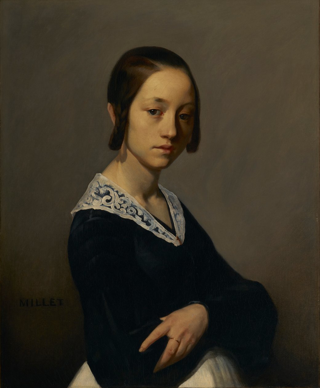 Portrett av Louise-Antoinette Feuardent, 1841 av Jean Francois Millet