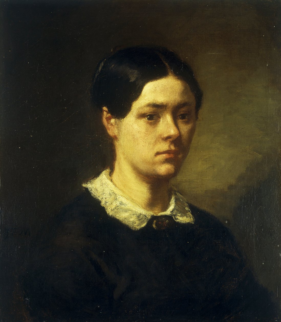 Portrett av Madame J.F. Millet, ca. 1844 av Jean Francois Millet