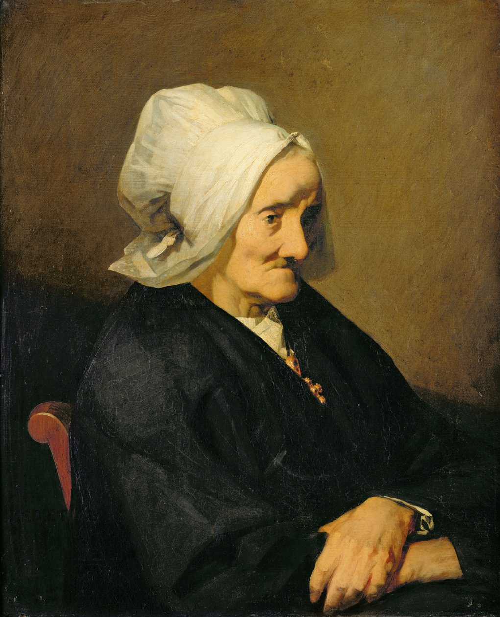 Portrett av enken Roumy av Jean Francois Millet