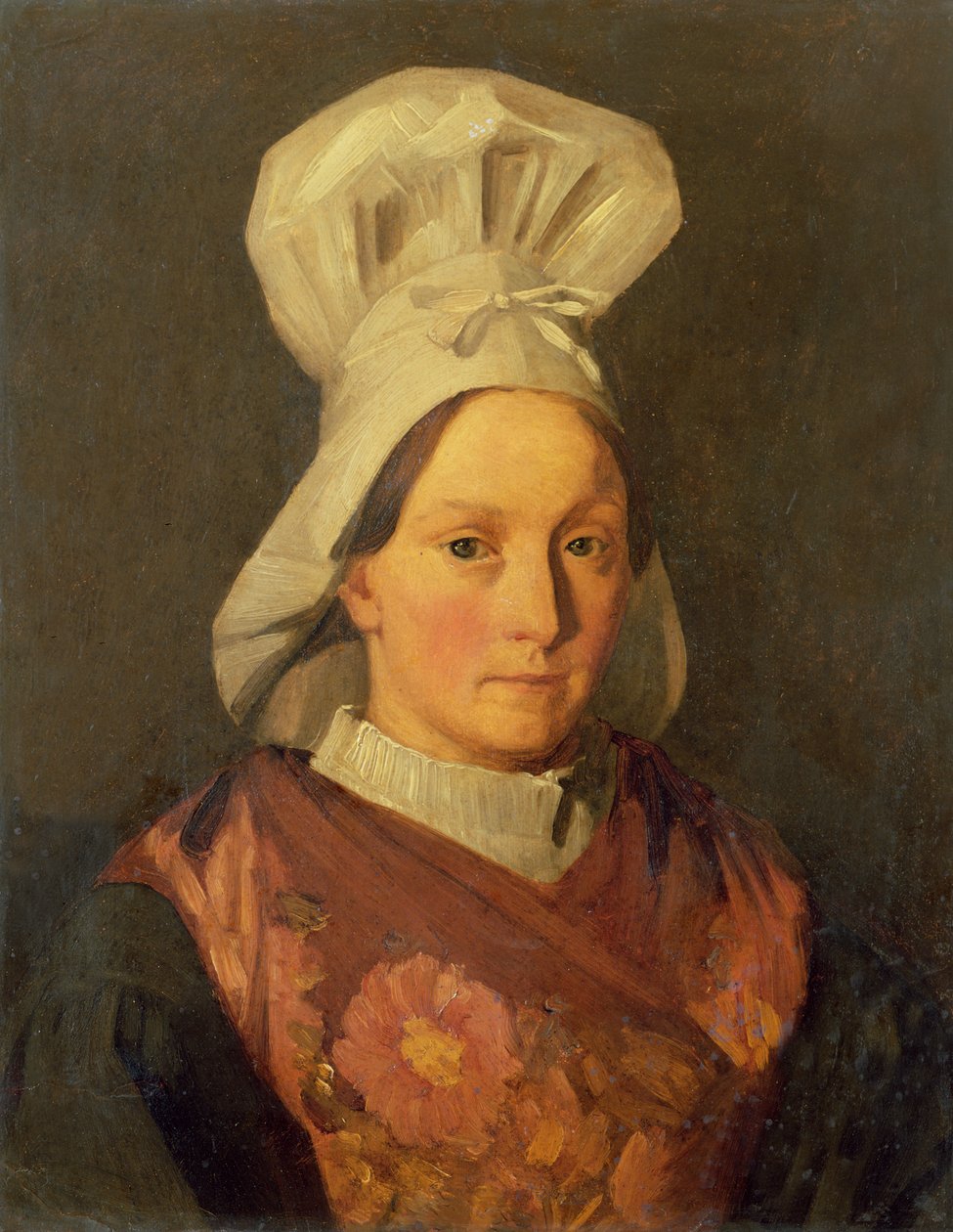Portrett av kunstnerens søster, Emily, ca. 1841-45 av Jean Francois Millet