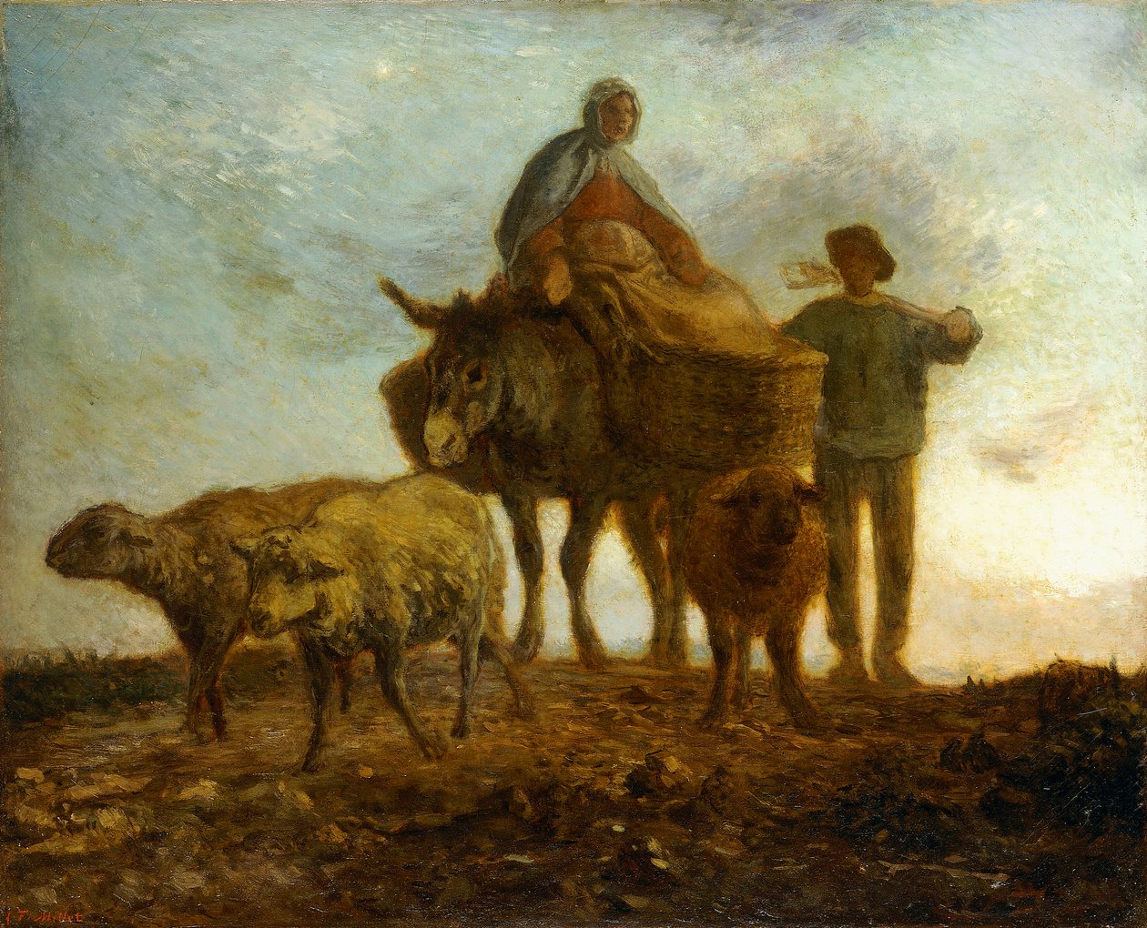Gå tilbake fra feltene, av Jean Francois Millet