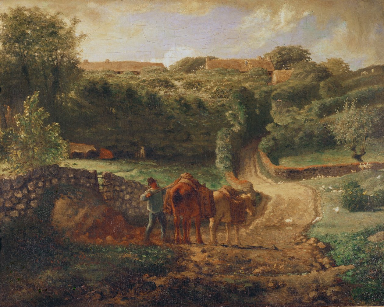Kusinen Hamlet i Greville, ca. 1865-73 av Jean Francois Millet