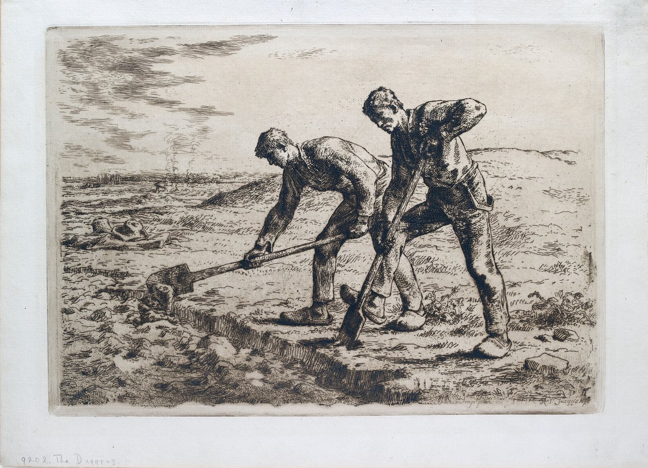 Diggers, 1855-1856 av Jean Francois Millet