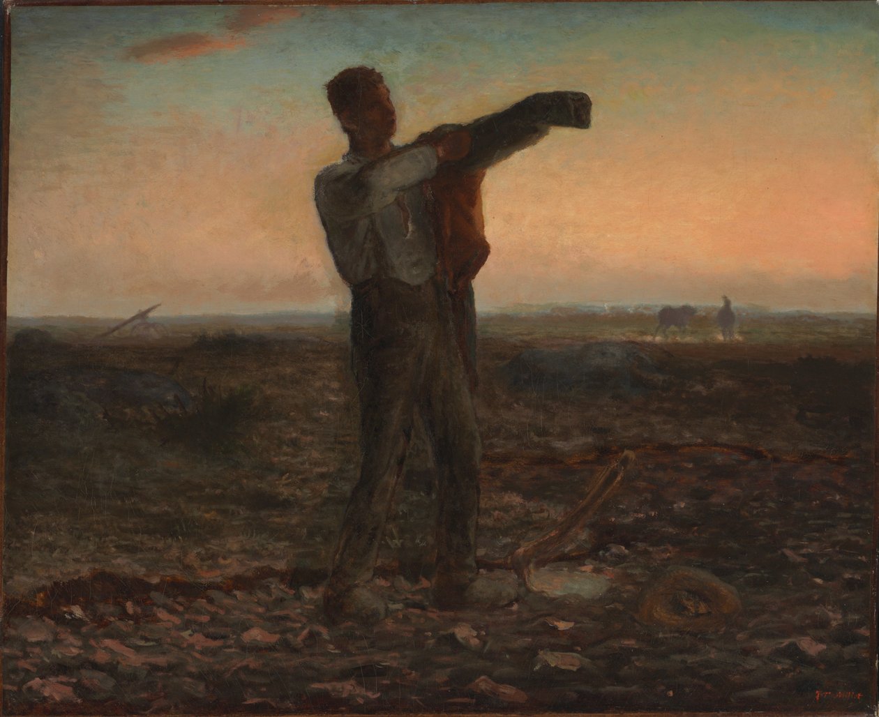 Slutten av dagen, effekten av kvelden av Jean Francois Millet
