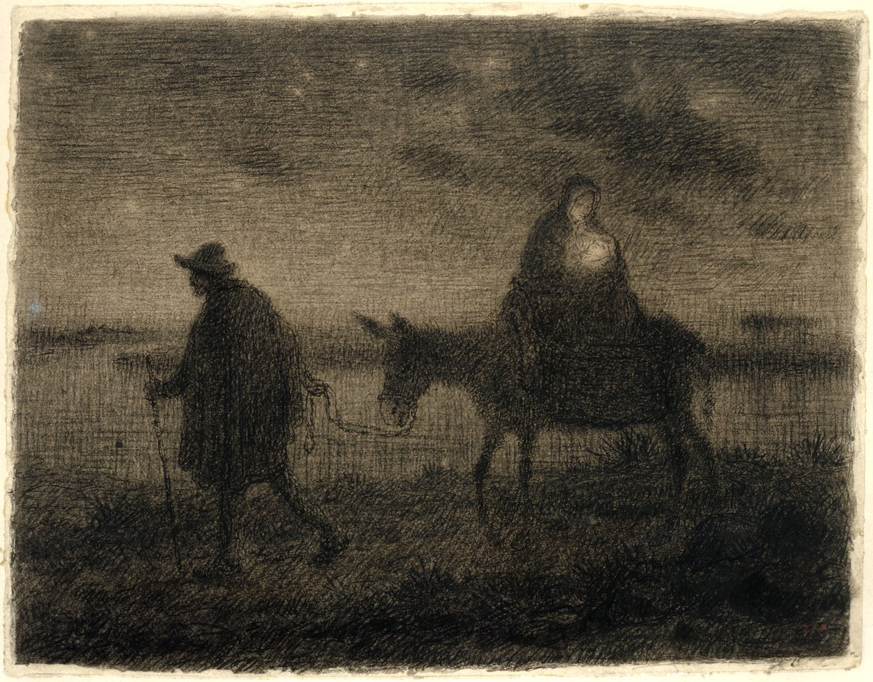 Flukten inn i Egypt, ca. 1864 av Jean Francois Millet