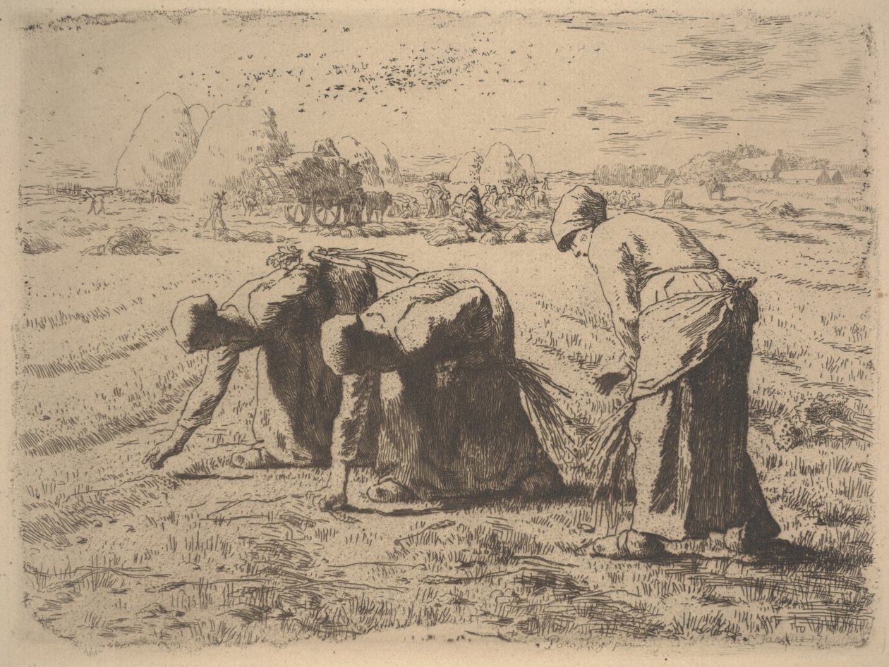 The Gleaners, ca. 1855 (etsing) av Jean Francois Millet