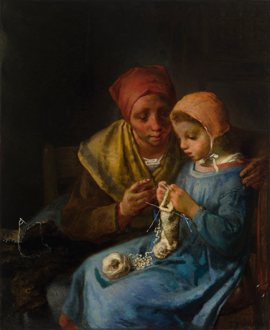 Strikkeleksjonen av Jean Francois Millet